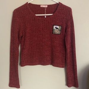 ribbed long sleeve shirt
